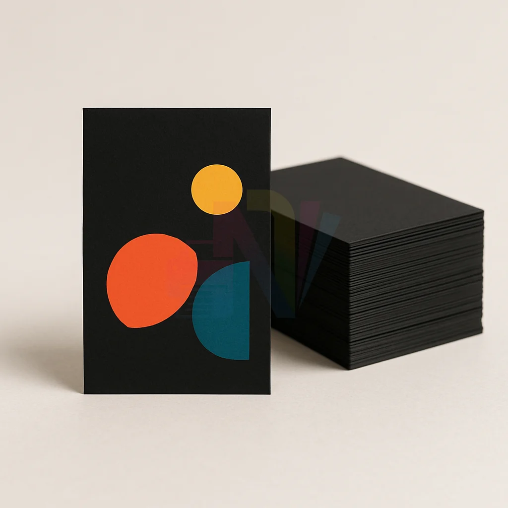 24pt Natural Black Business Cards
